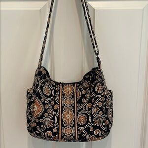 Vera Bradley handbag, black and brown color.